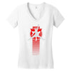 basketball jump Women's V-Neck T-Shirt