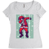 santa claus dabbing Women's Triblend Scoop T-shirt