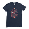 be a man and say no to a razor Ladies Fitted T-Shirt