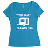 personalised your name caravan club funny gift Women's Triblend Scoop T-shirt