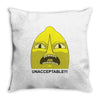 lemongrab unacceptable Throw Pillow