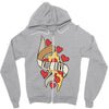 true love pizza slice Zipper Hoodie