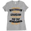 Super Cool Grandson Of A Freaking Awesome Pop Pop Ladies Fitted T-Shirt