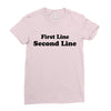 first line second line Ladies Fitted T-Shirt