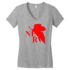 neon genesis evangelion nerv logo Women's V-Neck T-Shirt