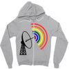 gaydar gay rainbow radar Zipper Hoodie