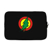 hero holidays   xmas, christmas tree superhero logo Laptop sleeve