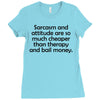 sarcasm and attitude Ladies Fitted T-Shirt