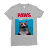 Jaws Parody Paws Ladies Fitted T-Shirt
