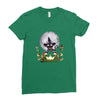 witch cat night Ladies Fitted T-Shirt