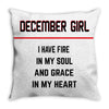 December Girl Throw Pillow