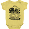 Queens Are Born In September Baby Onesie