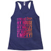 my heart is empty Racerback Tank