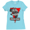 jurassic park raptor natural Ladies Fitted T-Shirt