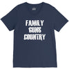 family, guns, country V-Neck Tee