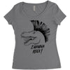 i wanna rock! Women's Triblend Scoop T-shirt