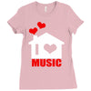 i love house music Ladies Fitted T-Shirt