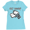 mickey mouse gangster get money Ladies Fitted T-Shirt