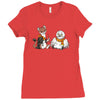 the owl and the weasel Ladies Fitted T-Shirt