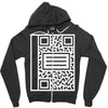 qr composition Zipper Hoodie