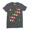 christmas pixel Ladies Fitted T-Shirt