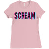 scream 3d Ladies Fitted T-Shirt