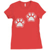 dog paws set of 2 Ladies Fitted T-Shirt