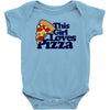 this girl loves pizza Baby Bodysuit