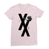 mgk t xx shirt flower black rose Ladies Fitted T-Shirt