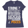 Strong Independent Motivated Pisces Ladies Fitted T-Shirt