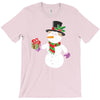 smiling snowman holding out christmas T-Shirt