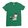 Cute Baby Painter's Dad Love Ladies Fitted T-Shirt