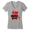 i love house music t shirt men logo3 new t shirt clothing design men Women's V-Neck T-Shirt