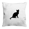 cat black had Throw Pillow