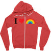 I Love Lgbt Zipper Hoodie
