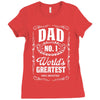 dad number one world's greatest Ladies Fitted T-Shirt