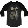 seattle skyline 3/4 Sleeve Shirt