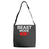 beast mode activated Adjustable Strap Totes