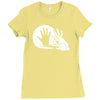 rabbit silhouette Ladies Fitted T-Shirt