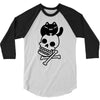 cat and crossbones 3/4 Sleeve Shirt
