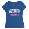 girls just want to have fundamental rights Women's Triblend Scoop T-shirt