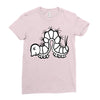 white Ladies Fitted T-Shirt