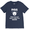 pigs thank the lord they're made from bacon V-Neck Tee