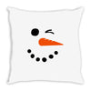 snowman face Throw Pillow
