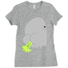 fart ghost Ladies Fitted T-Shirt