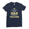 the best kind of dad raises a teacher. father's day gift for dad. Ladies Fitted T-Shirt