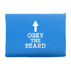 obey the beard funny Accessory Pouches