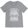 Real Kings Are Born On October 9 V-Neck Tee