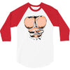 ripped muscles, six pack, 3/4 Sleeve Shirt