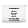 Super November Girl Accessory Pouches